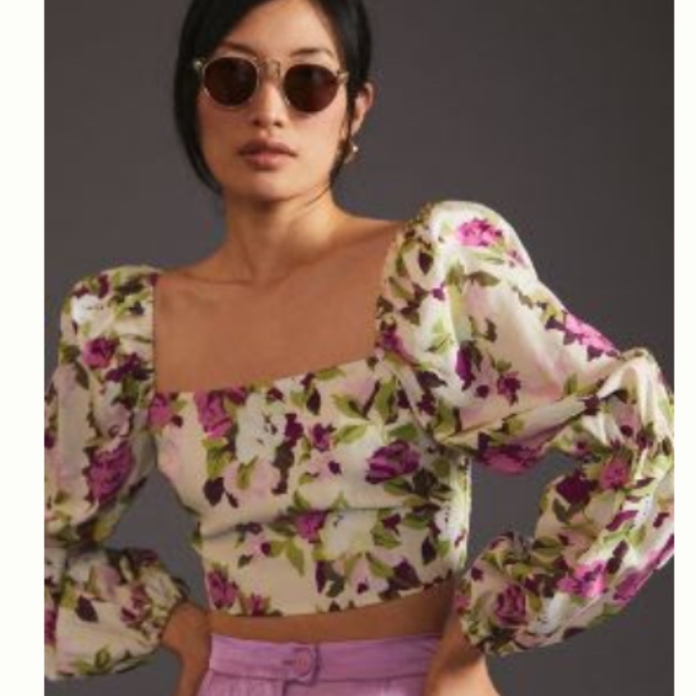 Anthropologie Floral Top